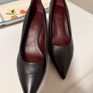 Franco Sarto Black Tammy Wedge Pumps size 7.5